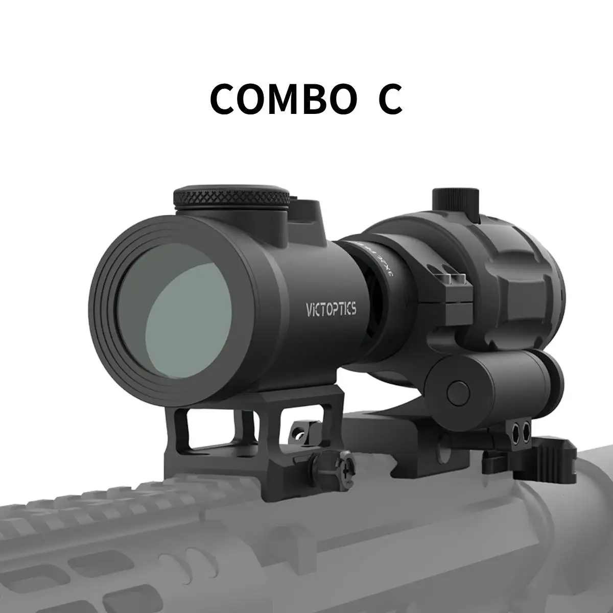 Victoptics SRD mira de punto rojo con magnificador y montura abatible - imagen 2
