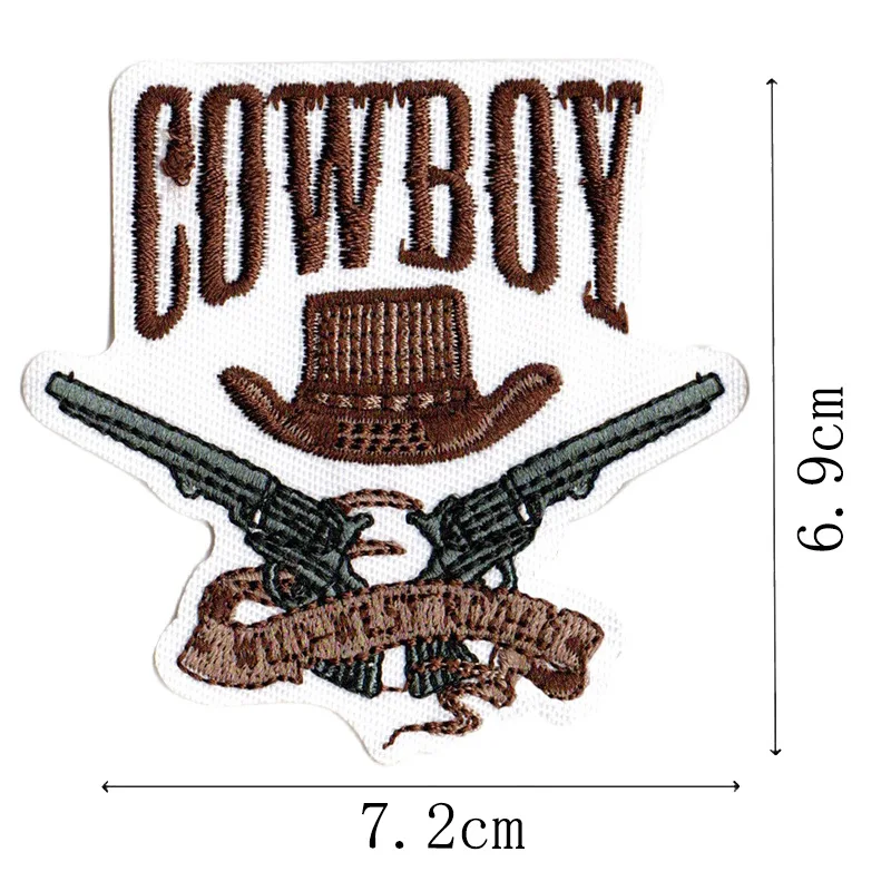 Parche western con vaquero y vaquera para decorar chaquetas y accesorios