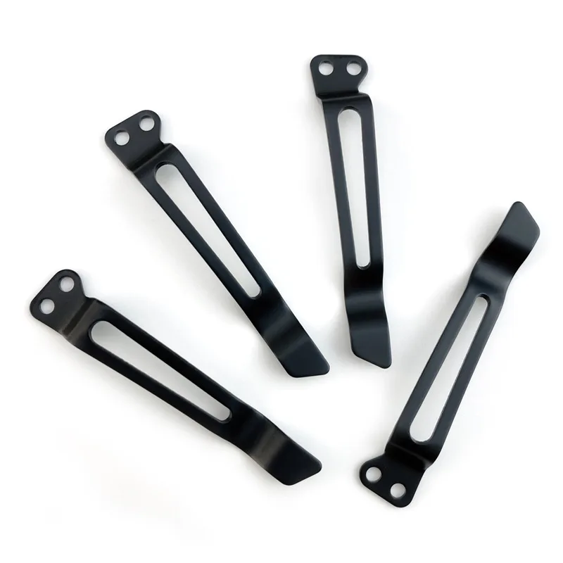 Cuchillo táctico con acero damasco y clip de bolsillo negro/blanco - imagen 4