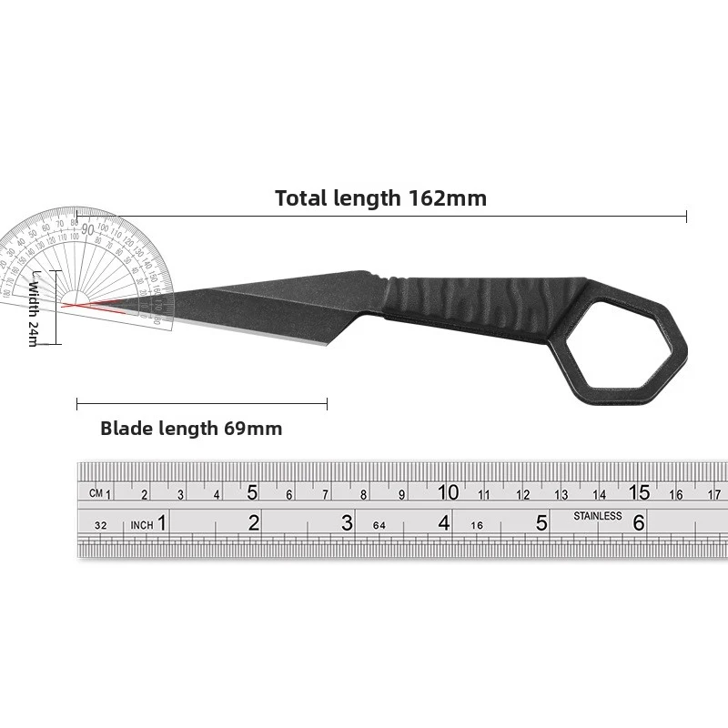 Mini cuchillo táctico para exteriores de alta dureza con funda - imagen 4