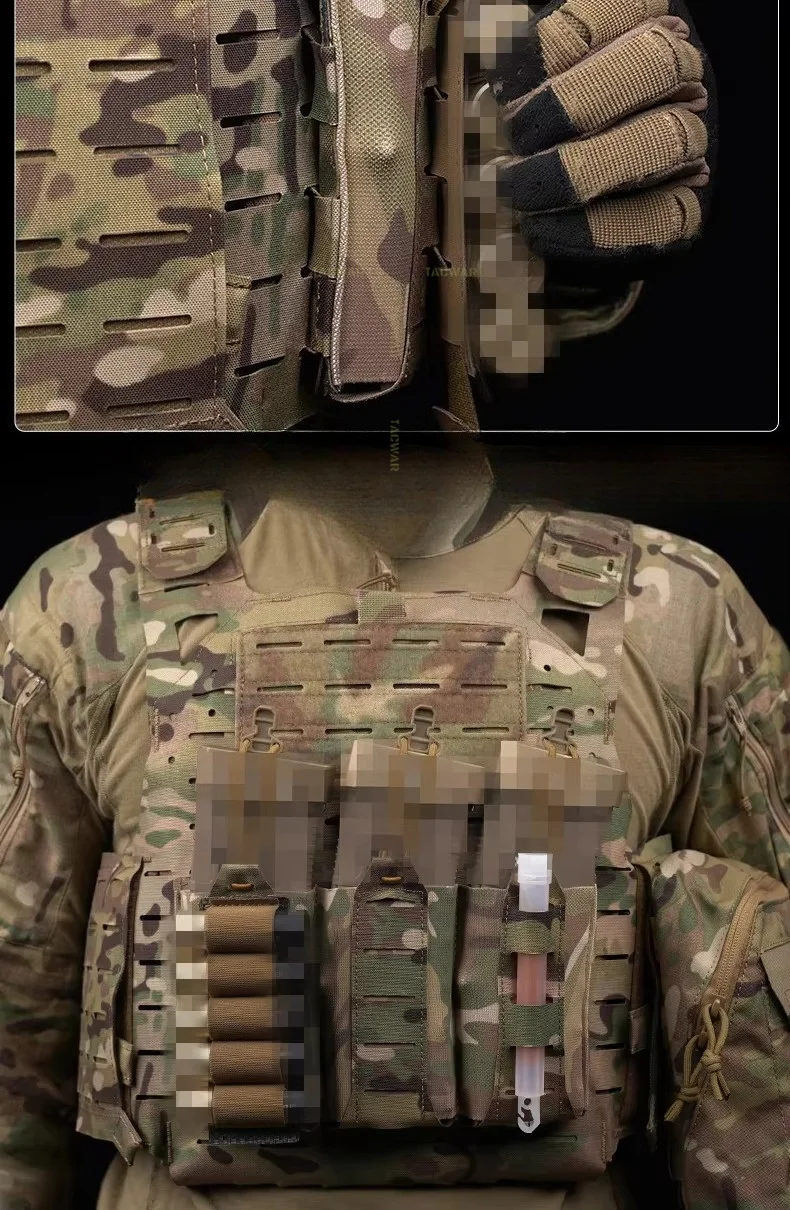 Portaplacas con accesorios MOLLE