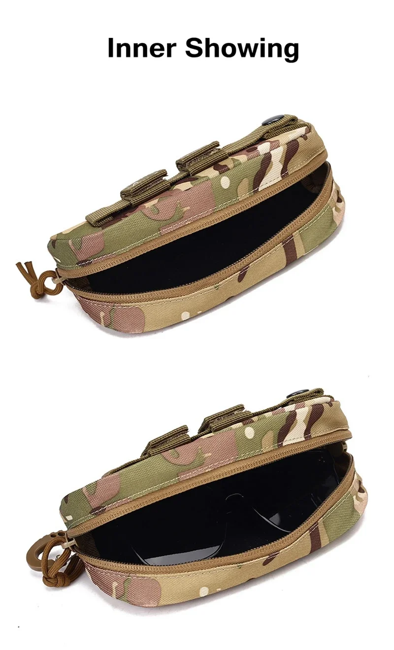 Estuche táctico MOLLE para gafas, protector a prueba de golpes