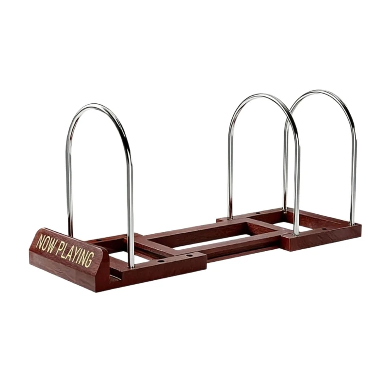 Portaálbumes de madera con detalles metálicos y base protectora