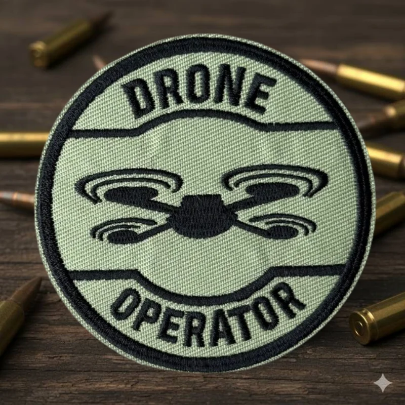 Parche táctico operador de drones con velcro bordado para brazalete - imagen 2