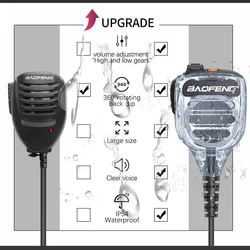 Baofeng BF-850 walkie talkie táctico IP54 impermeable altavoz