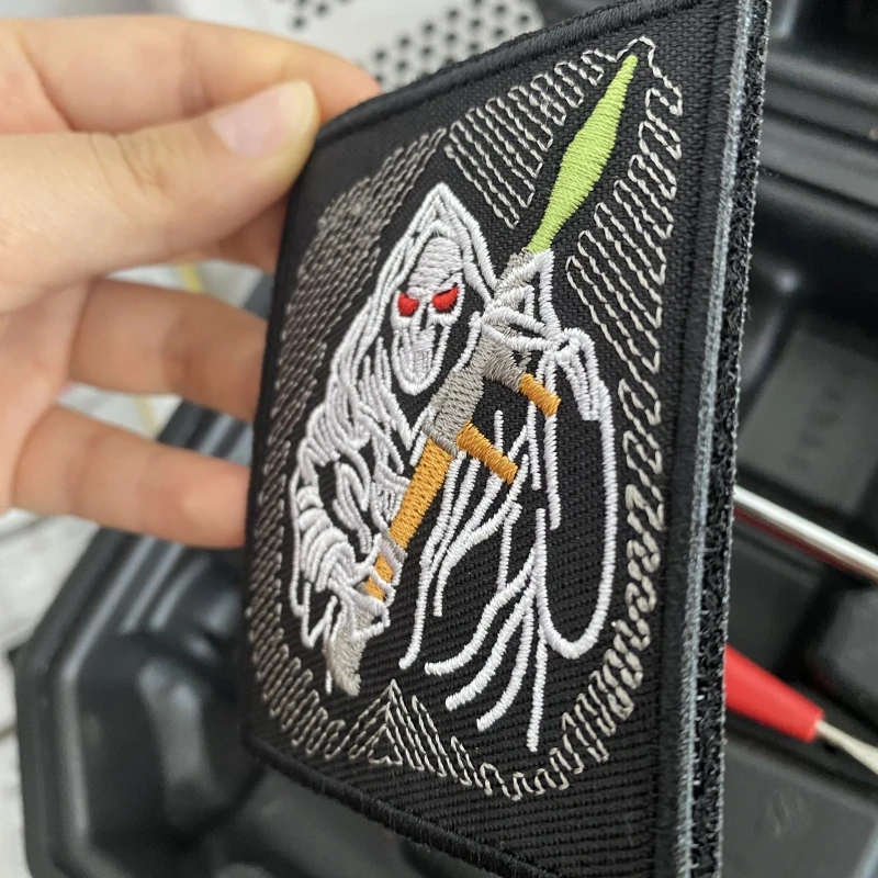 Parche MOLLE calavera bordado - Insignia táctica para equipo - imagen 5