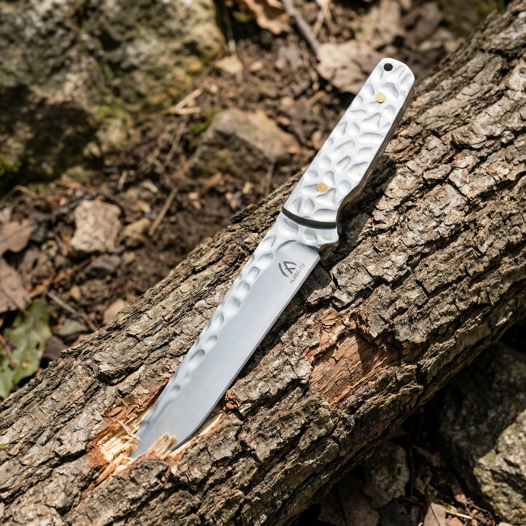 Cuchillo fijo acero inoxidable para aire libre y emergencia camping - imagen 4