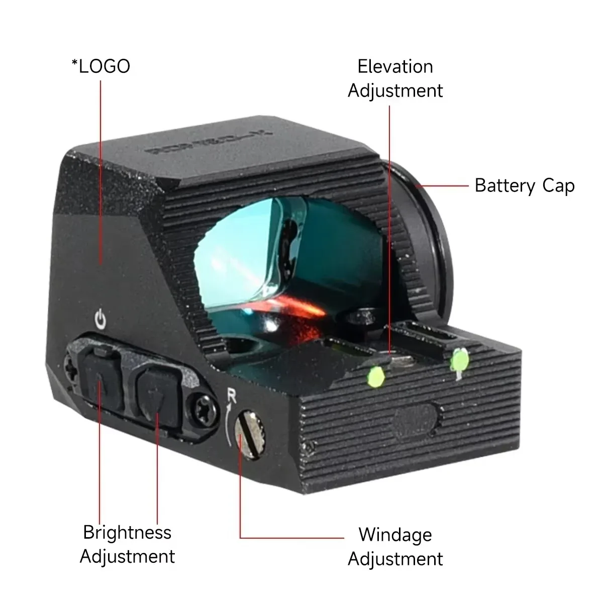 R-X RM Mira punto rojo retícula reflex con montura para airsoft - imagen 5