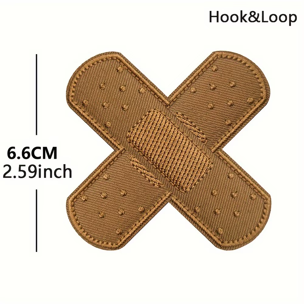 BANDAGE-AID Parche velcro táctico bordado para mochila MOLLE gorra - imagen 4
