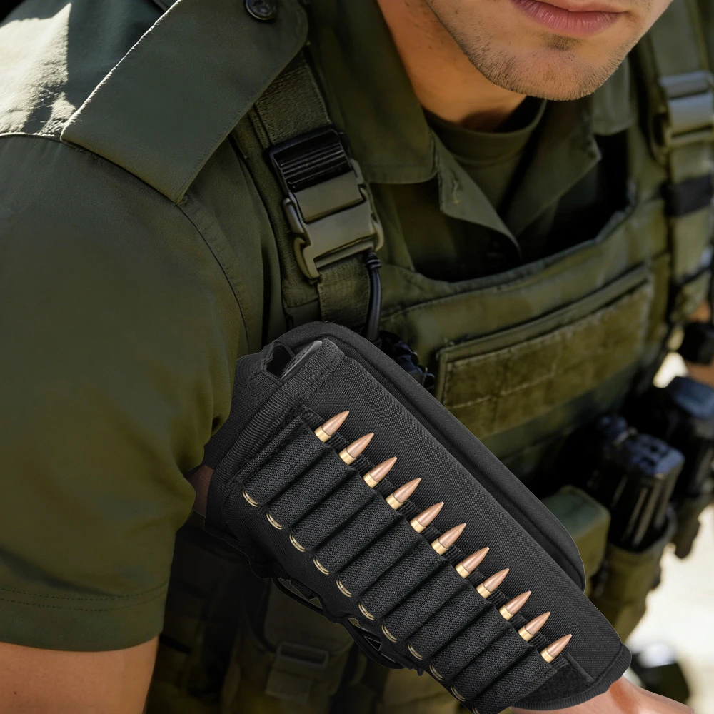 Porta municiones táctico para culata de rifle con bolsa y almohadilla - imagen 5