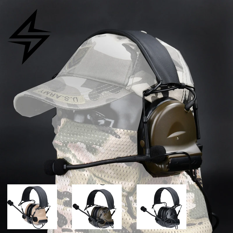 Auriculares tácticos C2 comunicación civil con adaptador intercom - imagen 4
