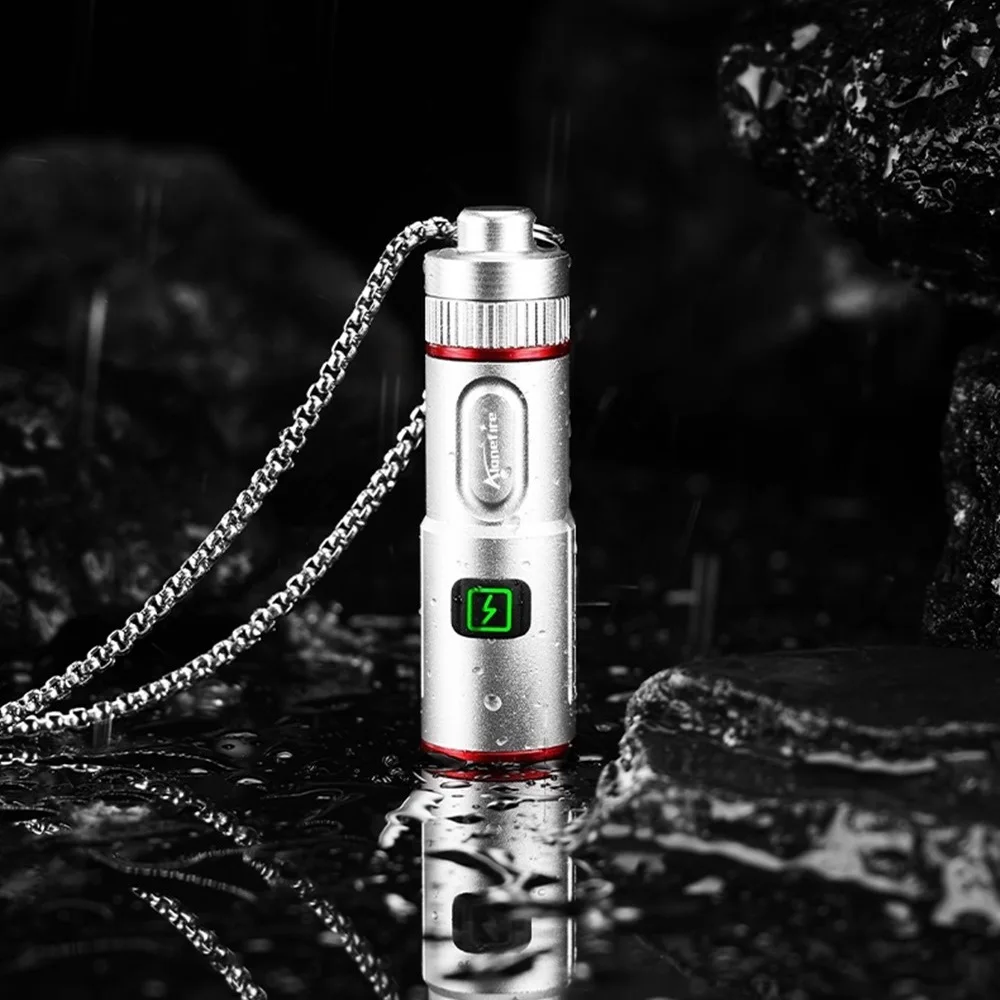 Alonefire Linterna LED EDC mini de llavero camping y emergencias - imagen 2