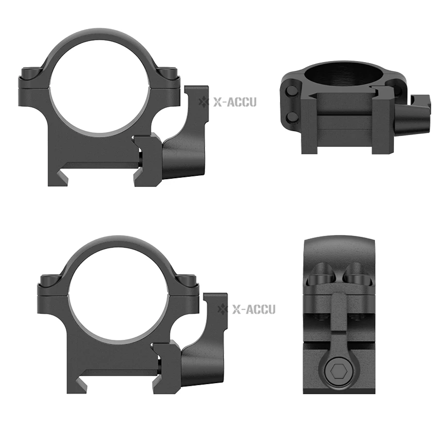 Anillo montaje Picatinny liberación rápida táctico para mira - imagen 4