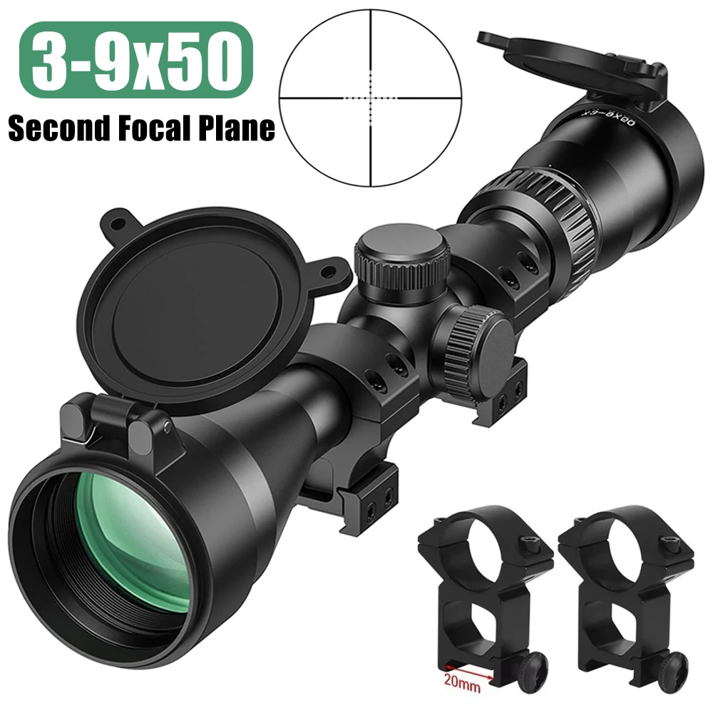 Mira telescópica rifle retícula Mil-Dot SFP para caza y airsoft - imagen 2