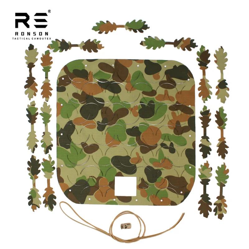 AUSCAM DPCU scrim táctica casco camuflaje tridimensional corte láser - imagen 5