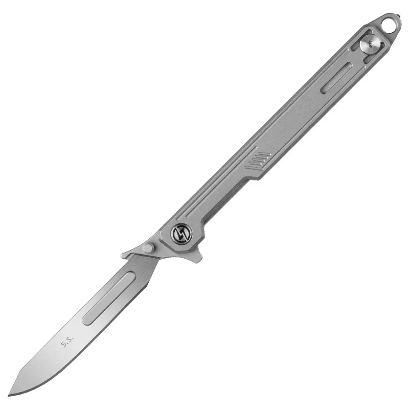 Cuchillo táctico de aleación de titanio para seguridad en exteriores