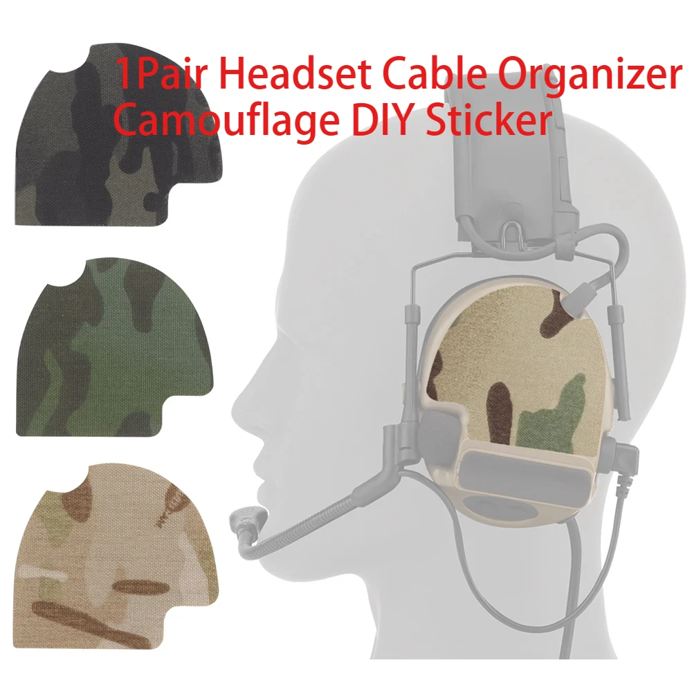 Organizador cables Molle woodland para auriculares tácticos