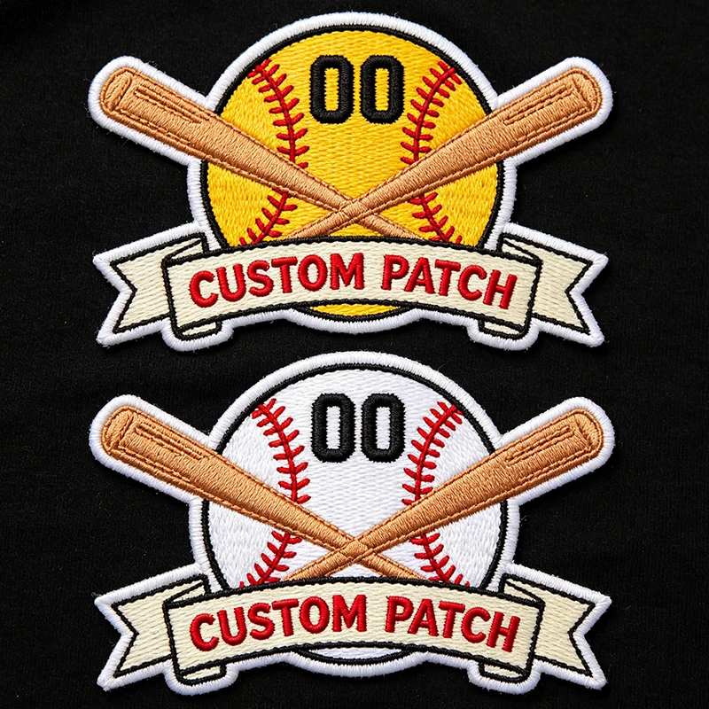 Parche bordado termoadhesivo personalizado nombre y número béisbol - imagen 5