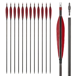 Flechas carbono plumas reales arco recurvo – Caza