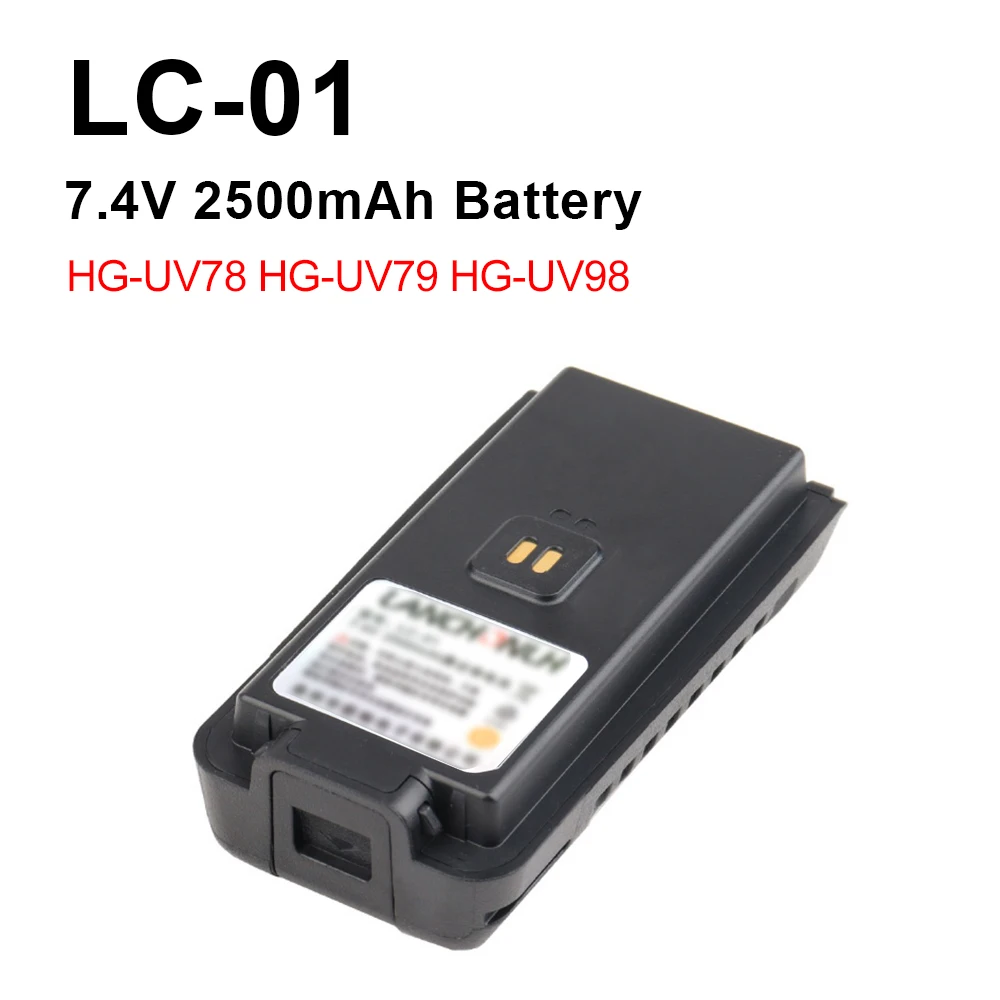 Batería walkie talkie LC-01 doble banda compatible radios HG-UV