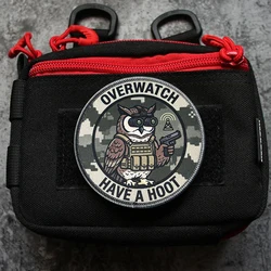 Parche táctico búho Overwatch con velcro para mochila y chaleco
