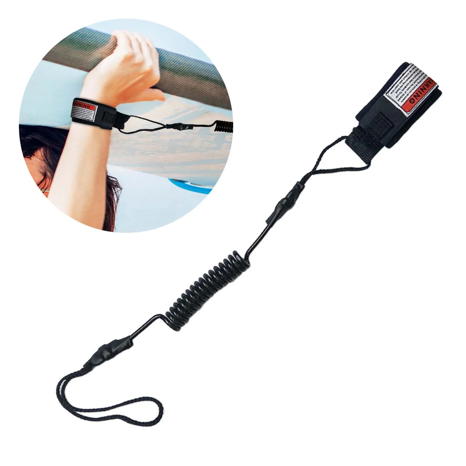 Correa leash surf seguridad olas medianas – gancho resistente homologado - imagen 2