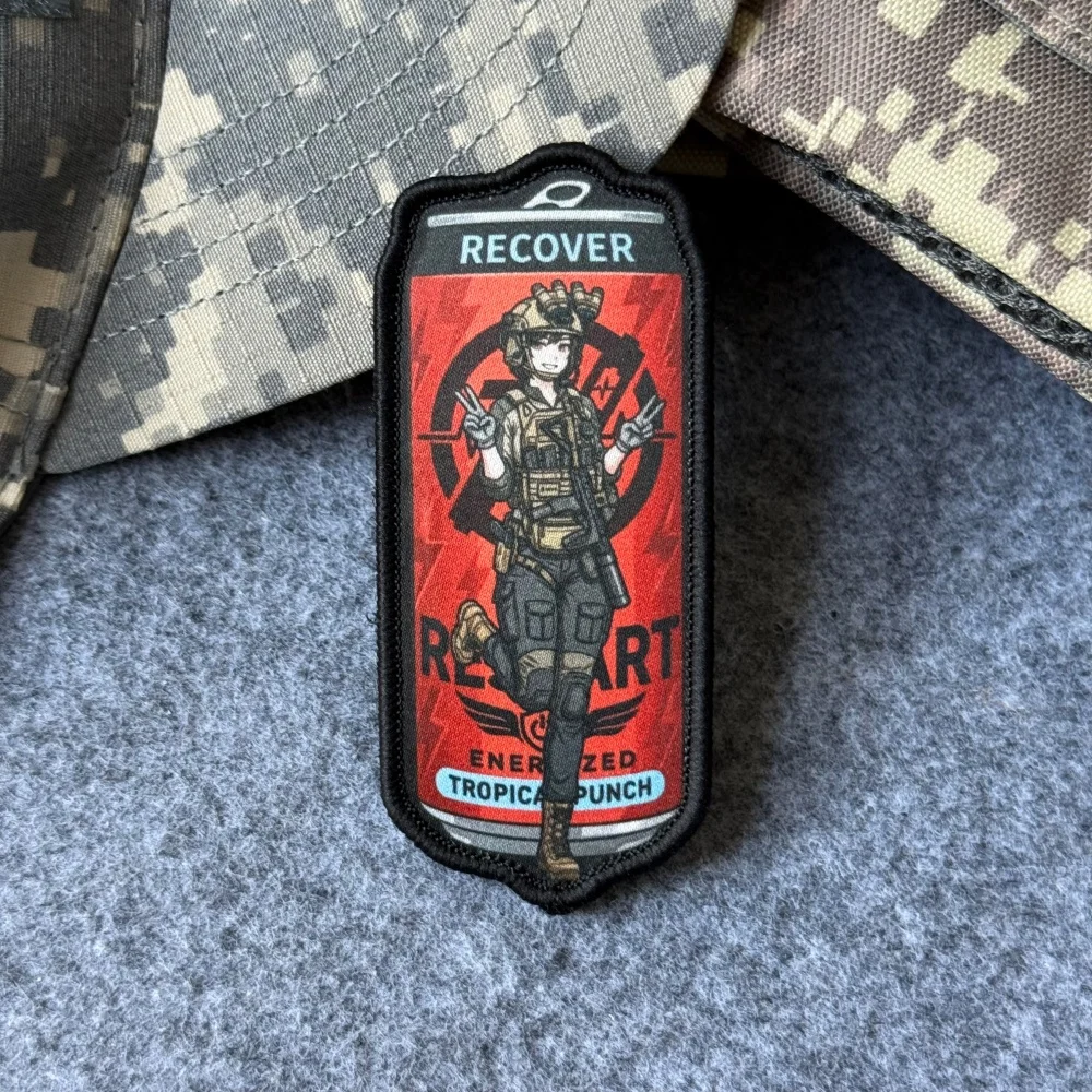 Parche militar soldado niña con gancho y bucle para brazalete - imagen 4