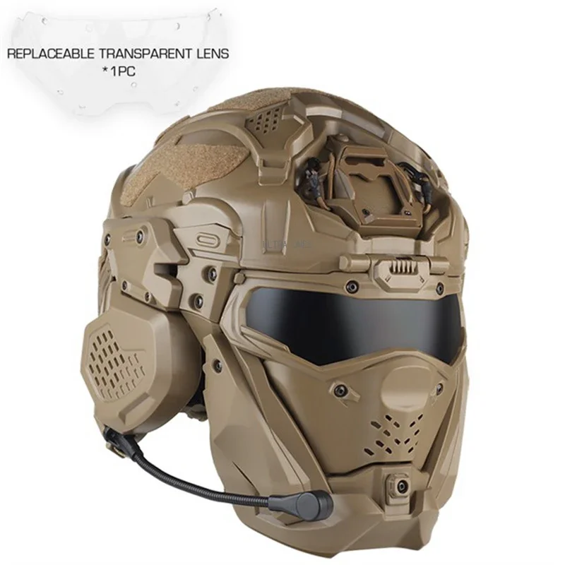 Casco táctico airsoft con auriculares y comunicación ajustable - imagen 3