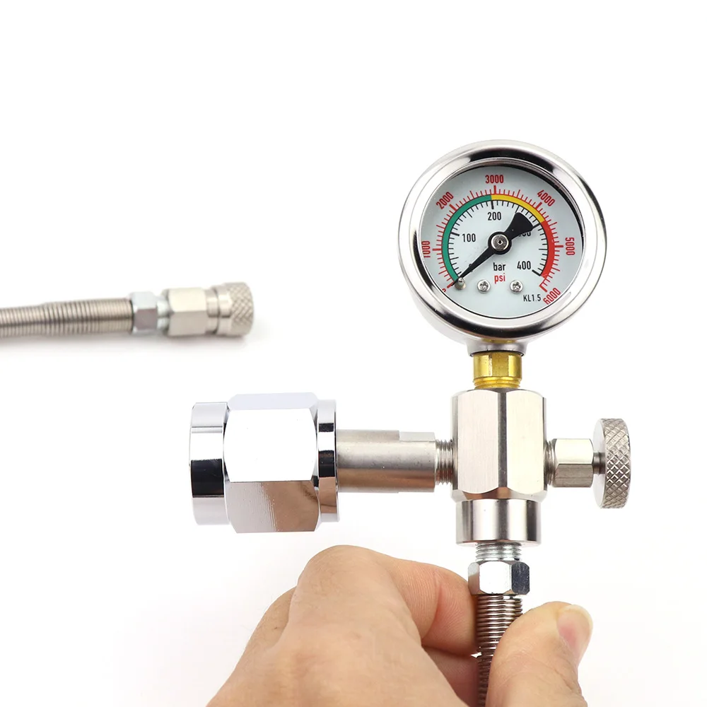 Adaptador carga CGA347 con manómetro para botella SCBA - imagen 4
