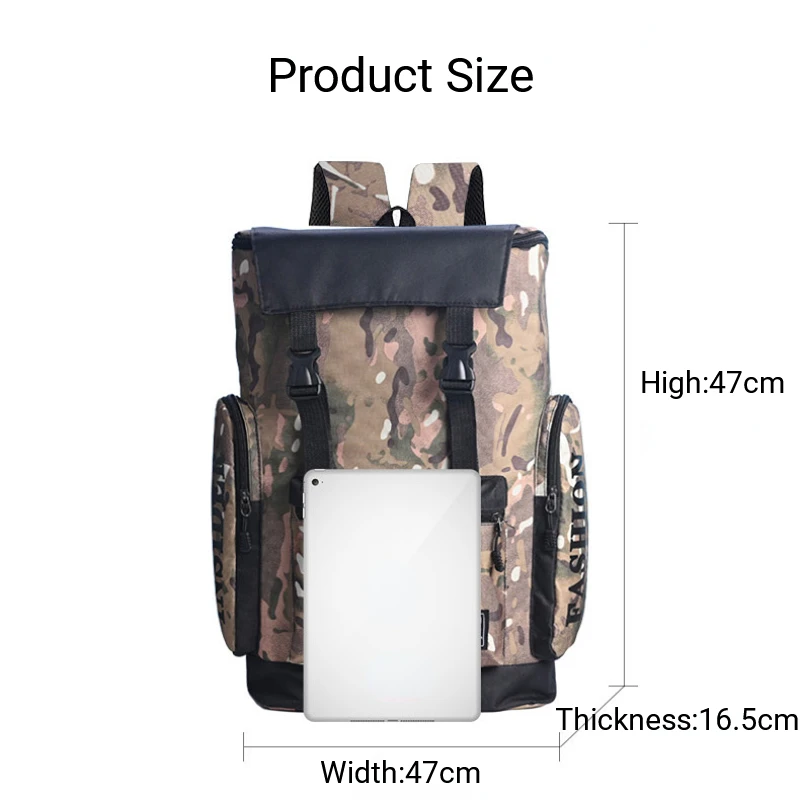 Mochila táctica camuflaje outdoor ligera resistente para senderismo