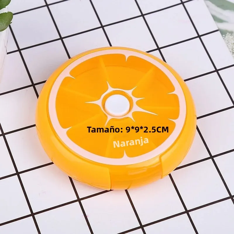Pastillero redondo sellado para medicamentos, compartimentado - imagen 5