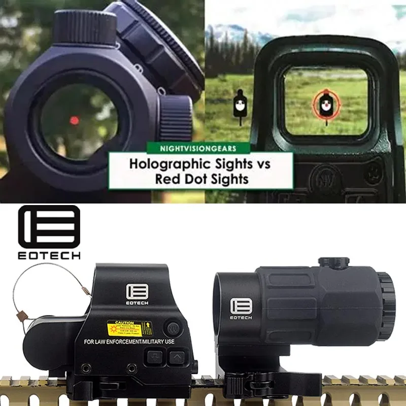 Mira holográfica EOTech G33/G43/G45 con punto rojo plegable - imagen 3