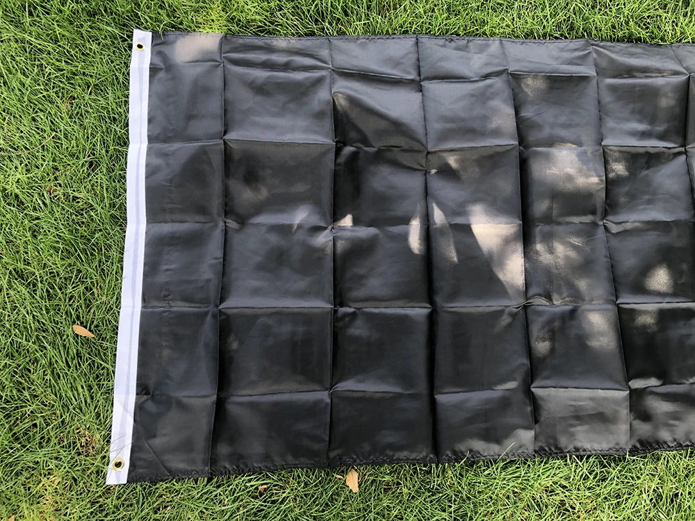 Bandera negra sólida de poliéster para decoración y uso exterior - imagen 5