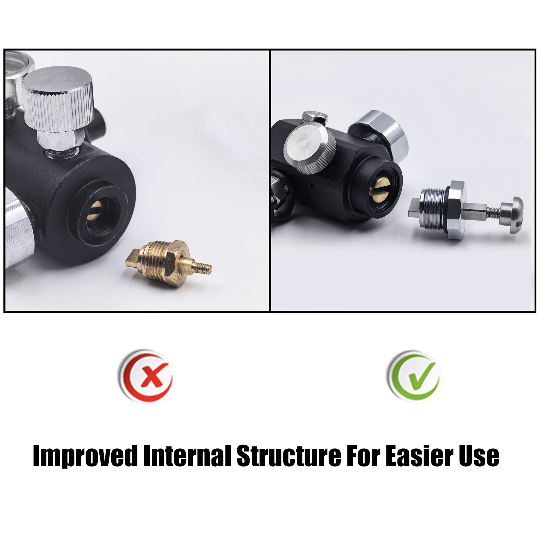 Adaptador llenado HPA DIN con manómetro para aire comprimido