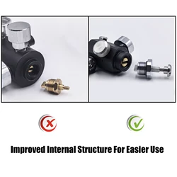 Adaptador llenado HPA DIN con manómetro para aire comprimido