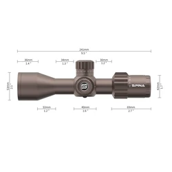 SPINA OPTICS GEN II ED 3-12x44 FFP – Mira telescópica con Zero Stop