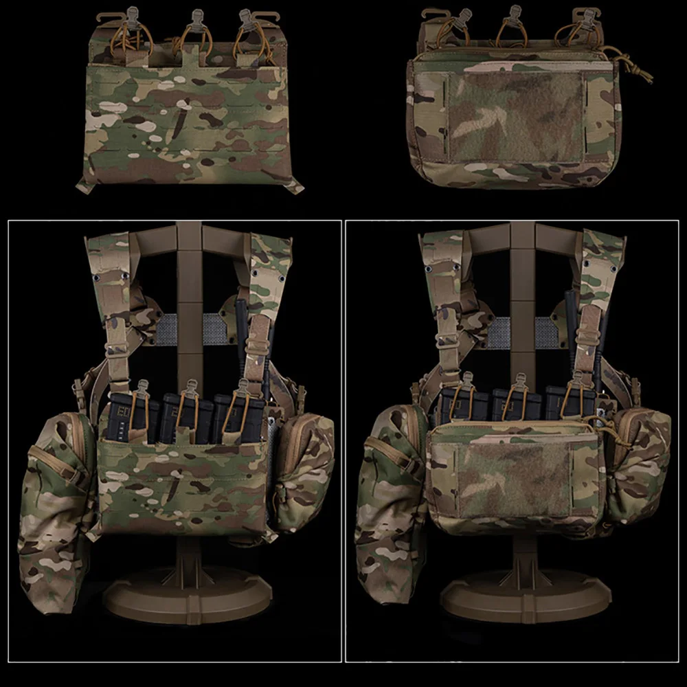 Aparejo de pecho táctico extensible V2 MOLLE – Bolsa frontal ajustable - imagen 4