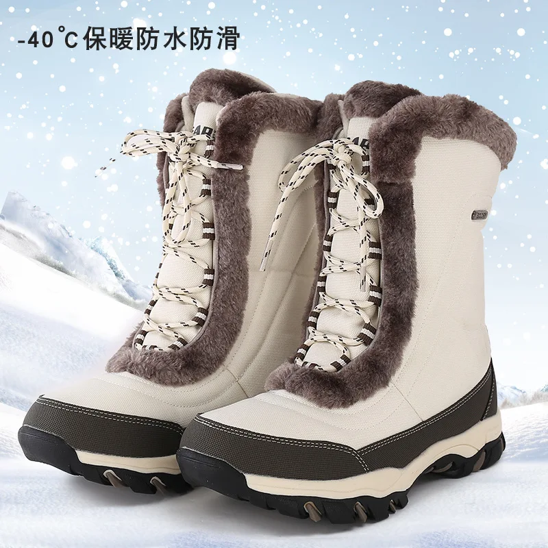 Botas de senderismo impermeables de invierno para mujer
