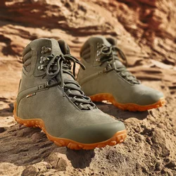 XINAG GUAN Botas de senderismo cuero vaca montaña nieve caza