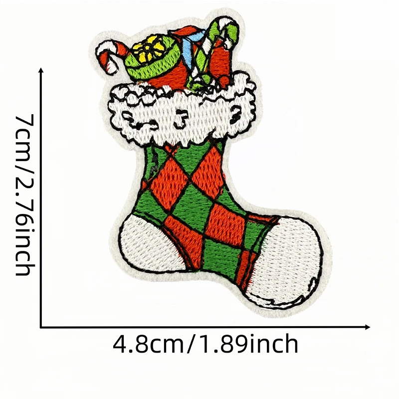 Parches termoadhesivos navideños de Papá Noel y alces - imagen 2