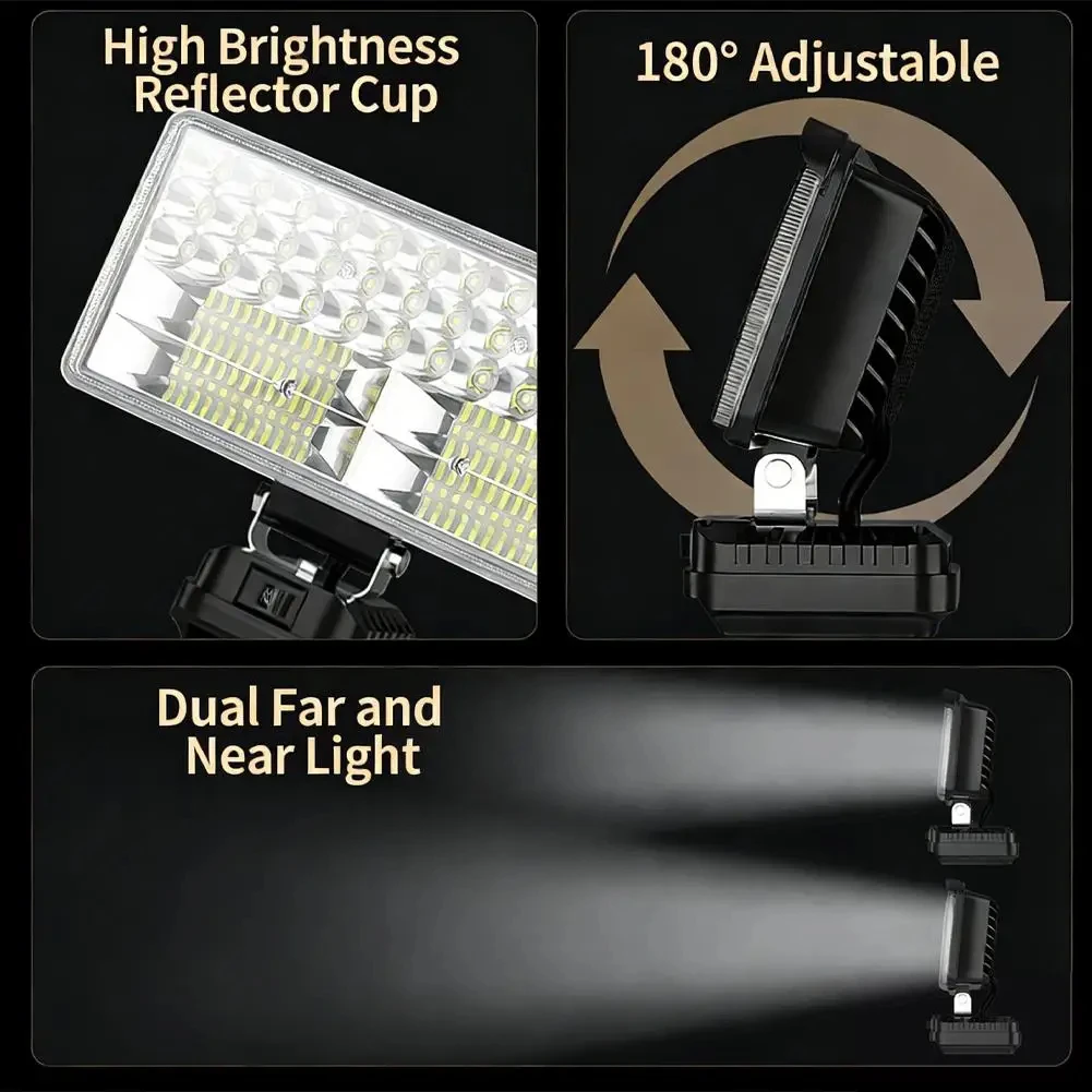 Makita Lámpara de trabajo LED inalámbrica ajustable USB portátil - imagen 2