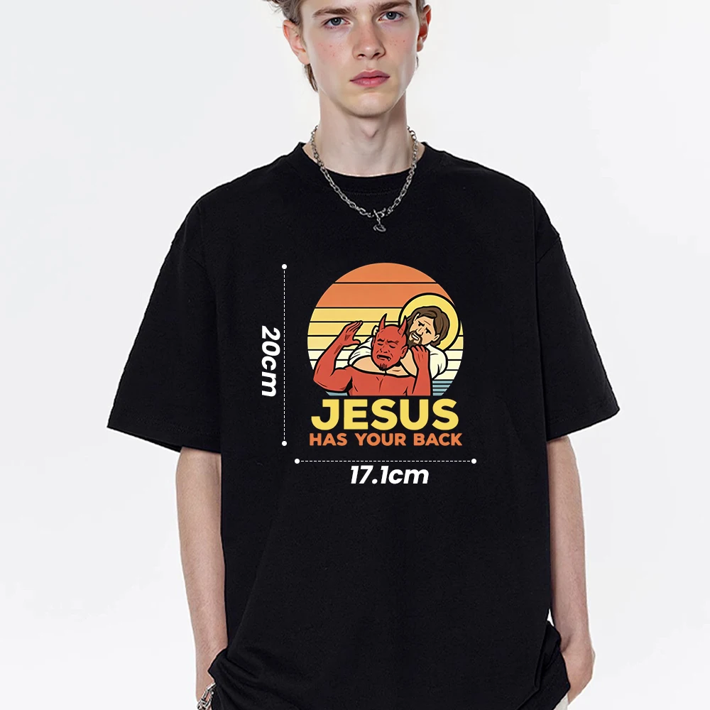 Parche termoadhesivo "Jesus Has Your Back" para ropa táctica y exterior - imagen 5