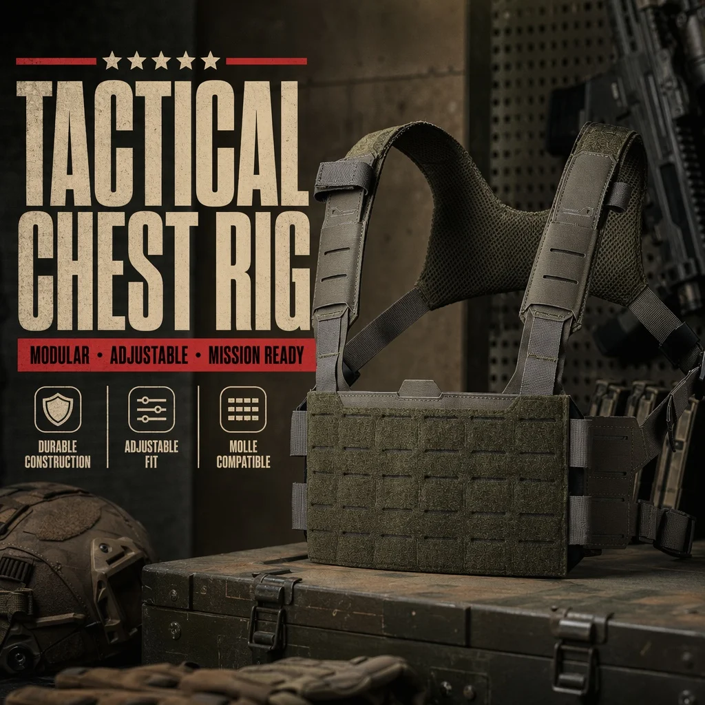 Chaleco táctico MOLLE ligero modular para airsoft, caza y tiro