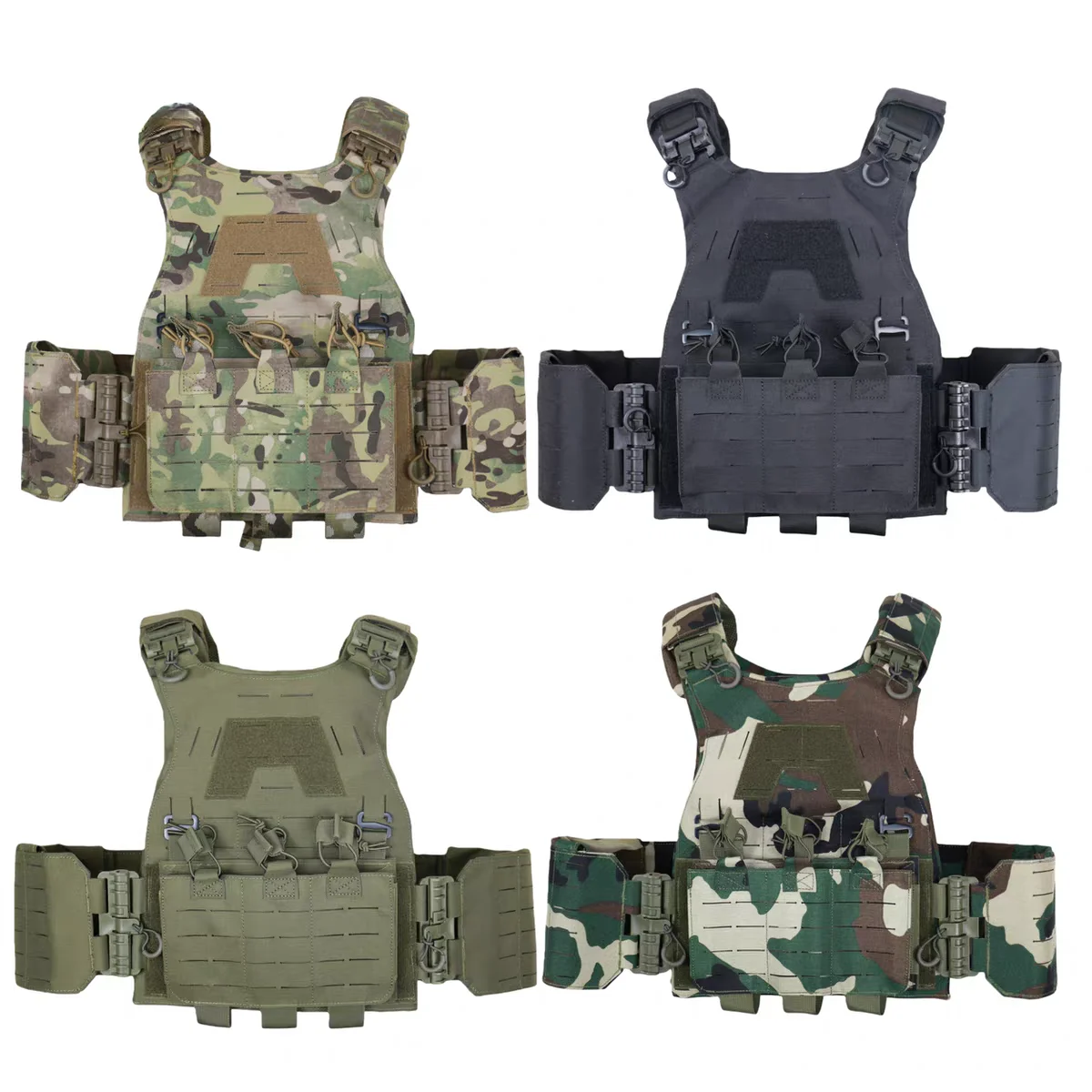 Chaleco táctico ligero MOLLE de desmontaje rápido con corte láser - imagen 4