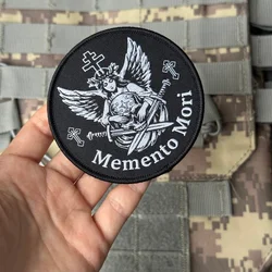 Parche táctico Memento Mori ángel ortodoxo con gancho y bucle