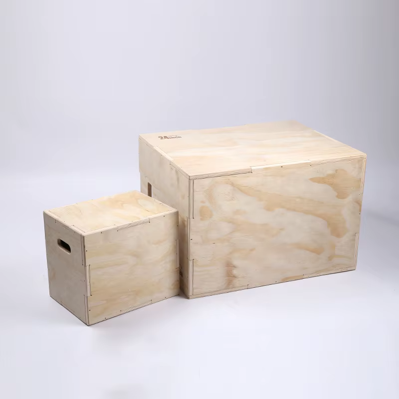 Caja pliométrica 3 en 1 de madera para gimnasio casero 16/18/20