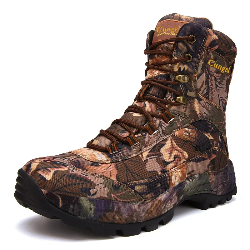 KOWM Botas tácticas de desierto para hombre - impermeables al tobillo