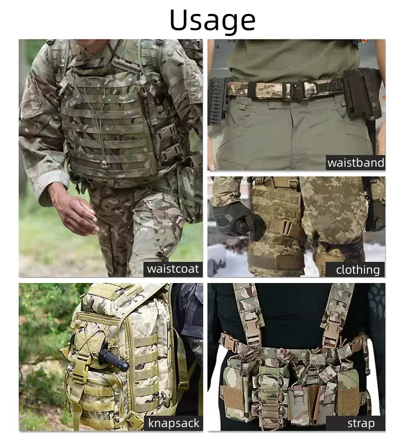 Correa táctica MOLLE Flecktarn camuflaje para mochila - imagen 2