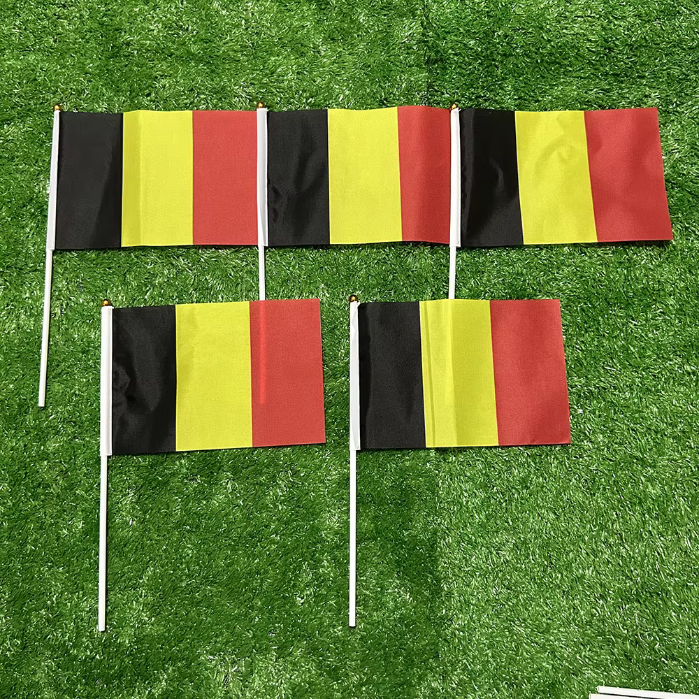 Bandera belga de mano 14x21 cm - para actividades deportivas - imagen 3
