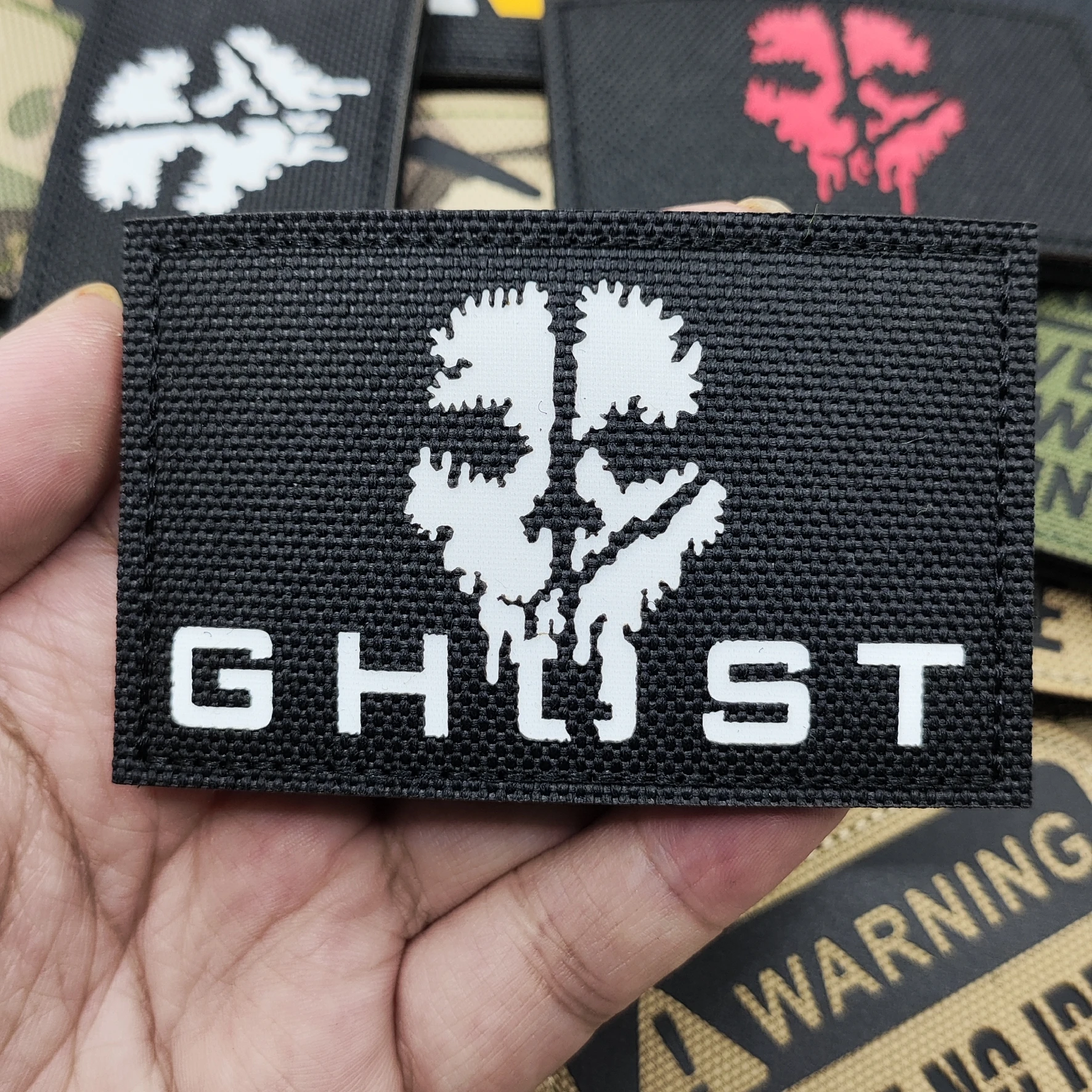 Call of Duty Ghost parche táctico esqueleto con máscara y velcro - imagen 3